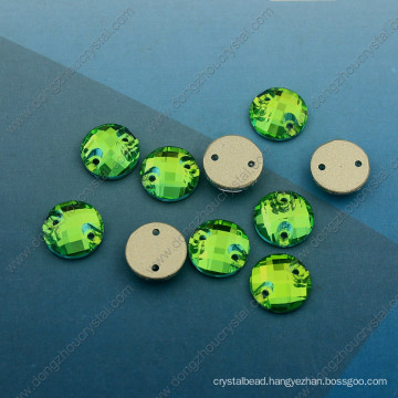 Peridot Round Stones Garment Accessories (DZ-3043)